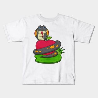 Snake Apple Fruit Kids T-Shirt